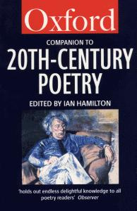 Unknown The Oxford Companion to Twentieth-Century Poetry in English