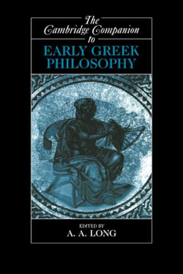 Long - The Cambridge Companion To Early Greek Philosophy