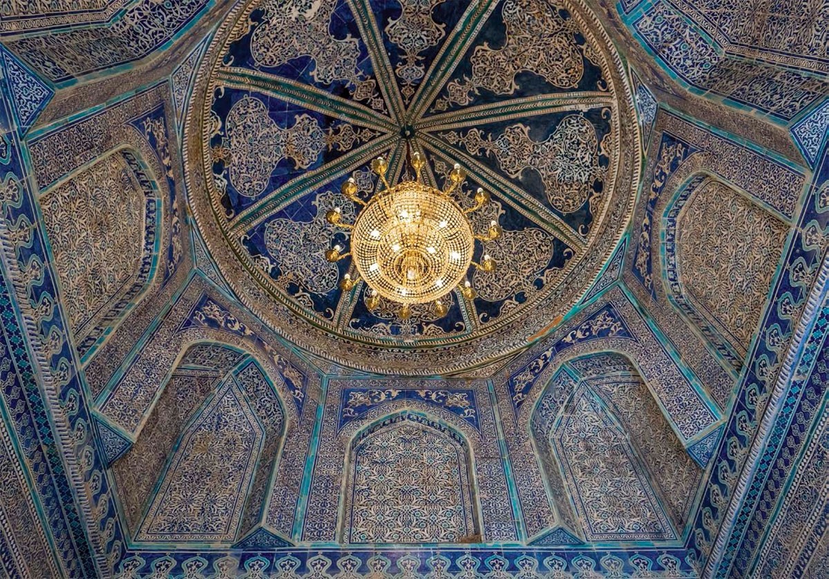 Uzbekistan is known for ornate architecture such as the ceiling of this - photo 6