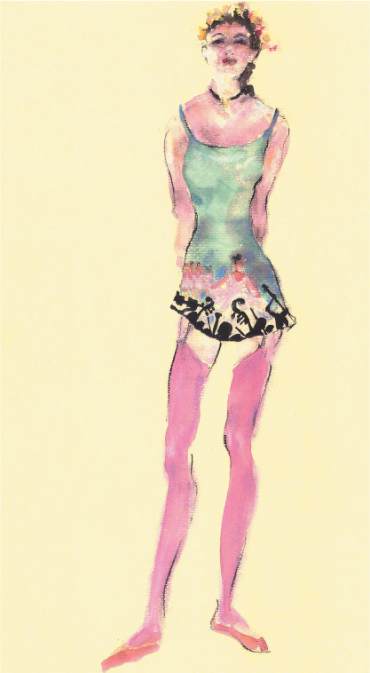 A fashion illustration inspired by the ballerina poses of Edgar Degas Getting - photo 3