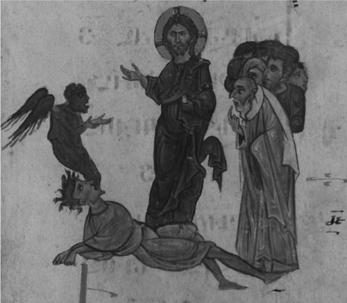 Christ exorcising a demoniac This thirteenth-century manuscript illustration - photo 5