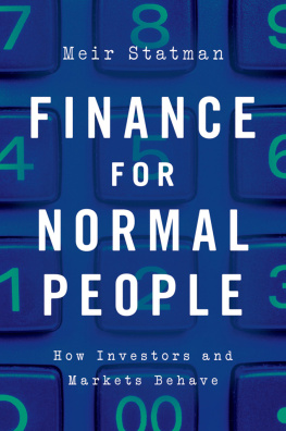 Statman - Finance for normal people: How investors and markets behave