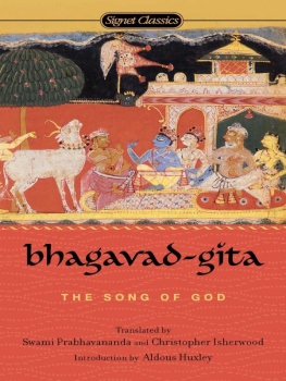 Swami Prabhavananda Bhagavad Gita: The Song of God