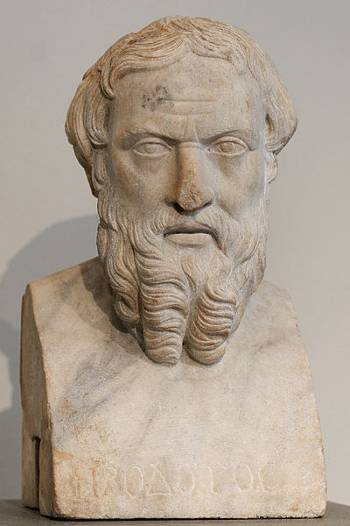 Roman copy of a Greek bronze original bust of Herodotus Map of the known - photo 9