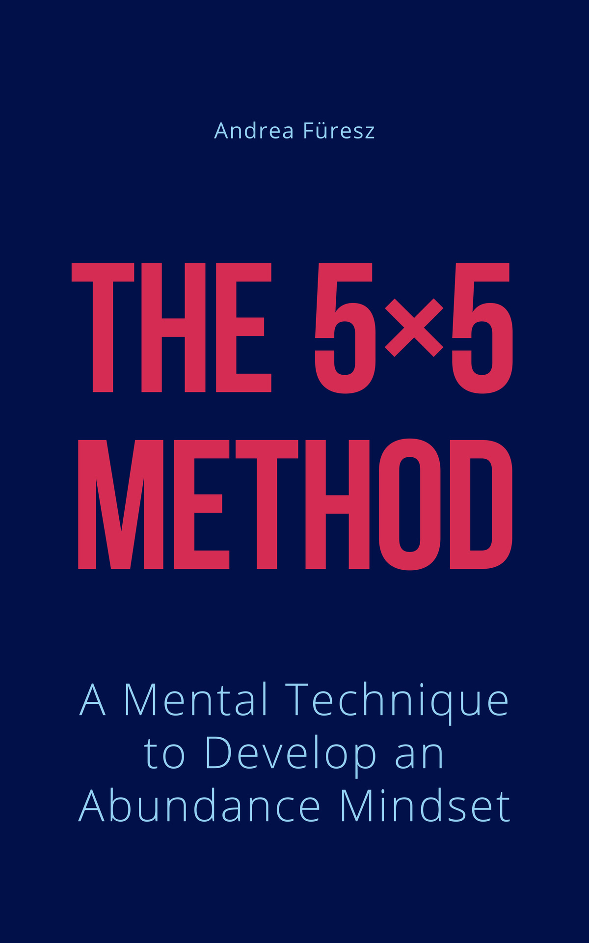 The 55 Method A Mental Technique to Develop an Abundance Mindset Andrea Fresz - photo 1