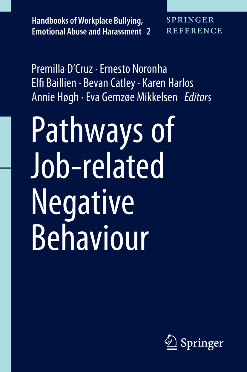 Book cover of Pathways of Job-related Negative Behaviour Volume 2 Handbooks - photo 1