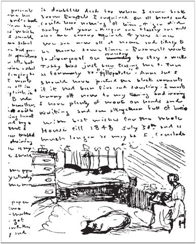 Emily Bronts diary paper written on 31 July 1845 Her sketch shows Emily - photo 1