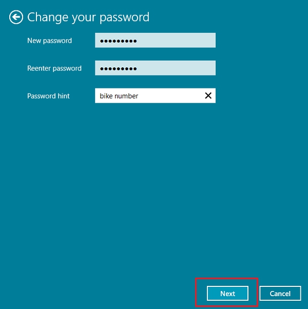 Finally click on Finish for completing the change to the user password The - photo 2