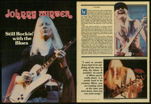 JULY 1980 VOL 1 NO 7 Johnny Winter In Guitar world s debut issue Johnny - photo 5