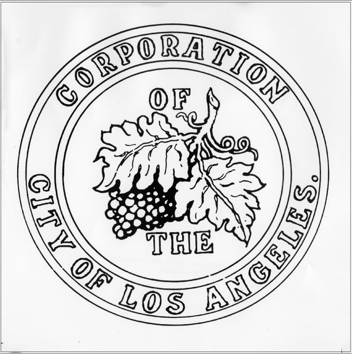 The original seal of Los Angeles in use from 1854 to 1905 identifying it as - photo 2