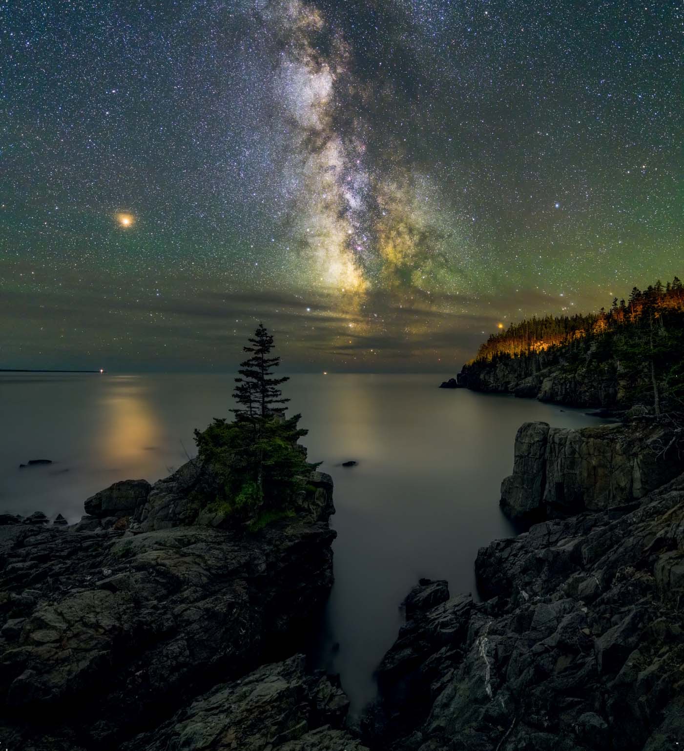 The Milky Way and Mars the bright orb on the left reflect in the Atlantic - photo 3