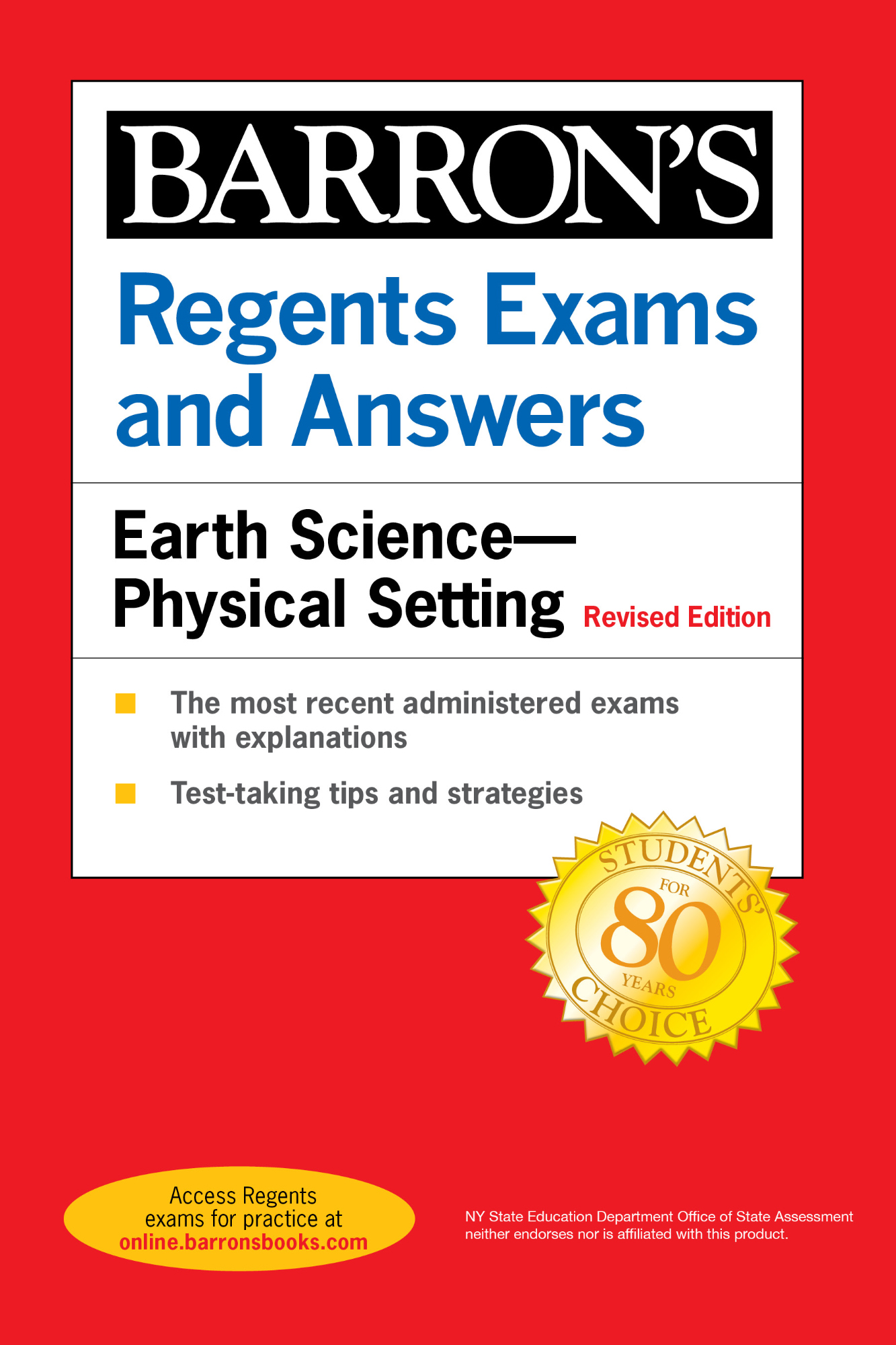 Barrons Regents Exams and Answers Earth Science Physical S - photo 1