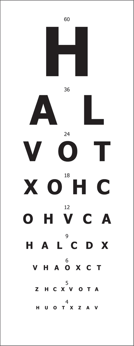 An approximate idea of visual acuity can be obtained by reading this at arms - photo 2