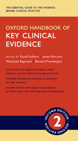 Kulkarni Kunal - Oxford Handbook of Key Clinical Evidence