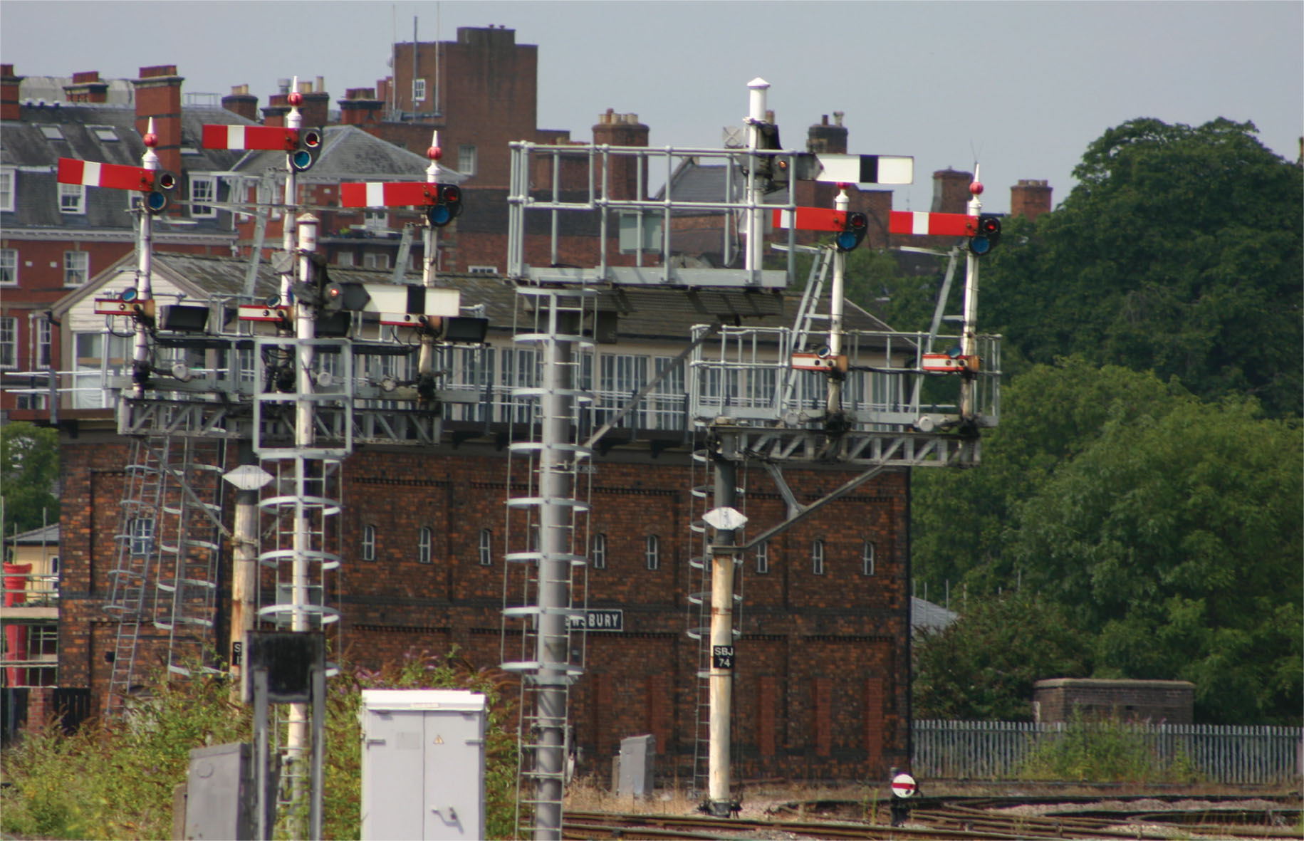 Fig 2 Looking at the jumble of signals from the Wolverhampton line towards - photo 5