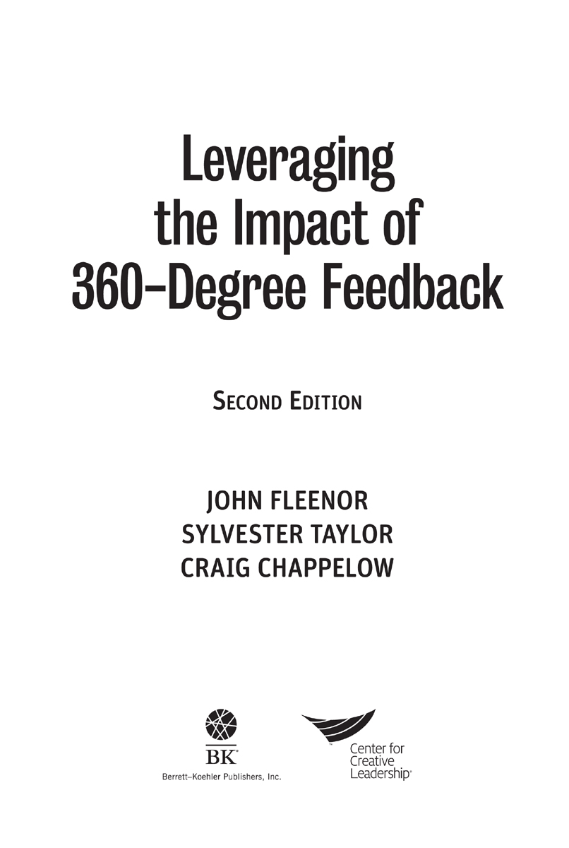 Leveraging the Impact of 360-Degree Feedback Second Edition Copyright 2020 - photo 2