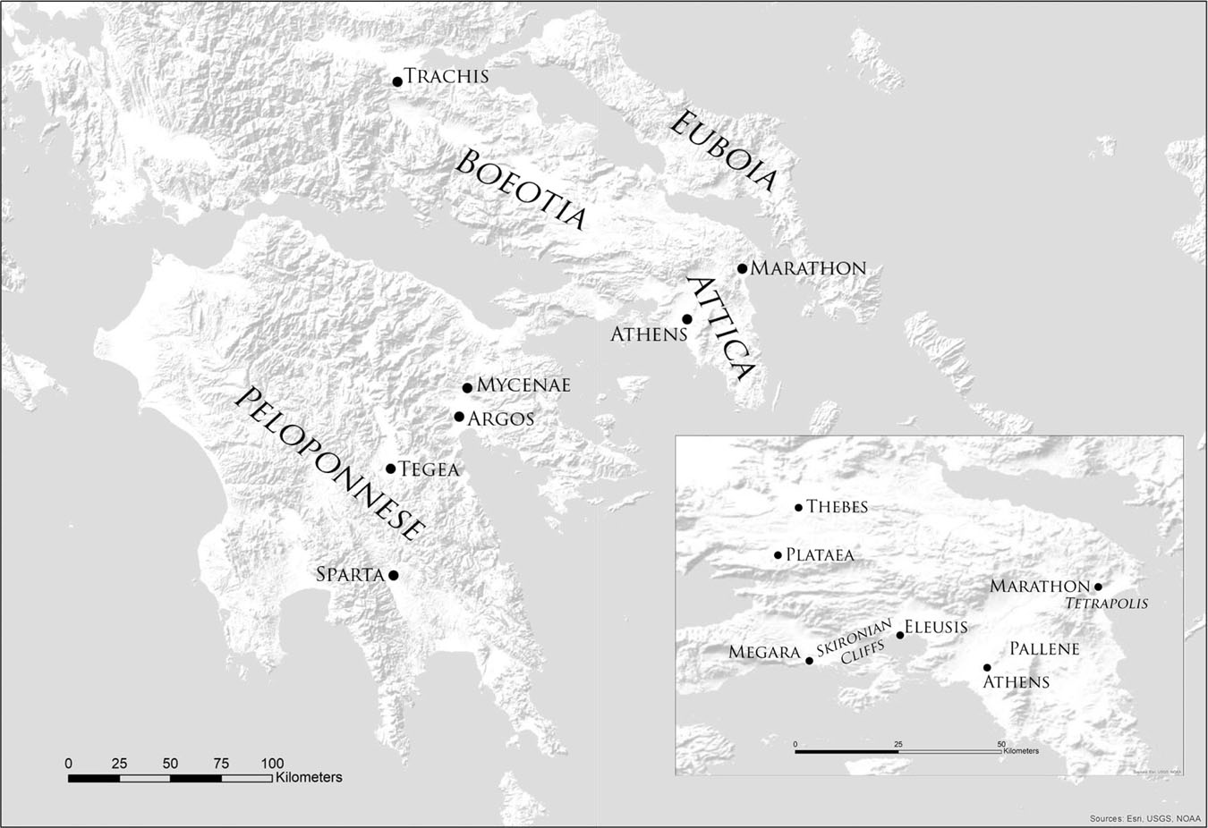 Map of significant places Children of Heracles also known by various - photo 3