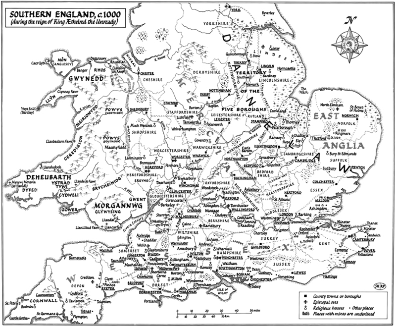 Map of tenth-century England Reginald Piggott and Simon Keynes Maldon to - photo 3
