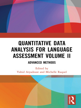 Vahid Aryadoust Quantitative Data Analysis for Language Assessment Volume II