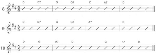 Lets go back and add a C chord STRUM-ALONG TUNES IN D Here is a medley - photo 4