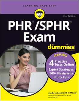 Sandra M. Reed PHR/SPHR Exam For Dummies with Online Practice