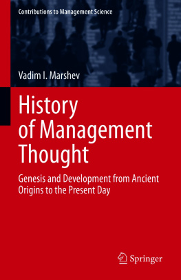 Vadim I. Marshev History of Management Thought: Genesis and Development from Ancient Origins to the Present Day