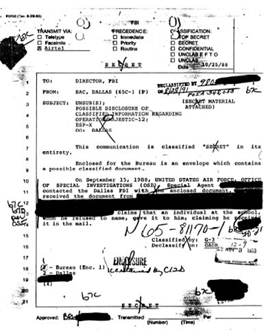 xa0 A two-page extract from the FBIs files of 1988 on their - photo 10