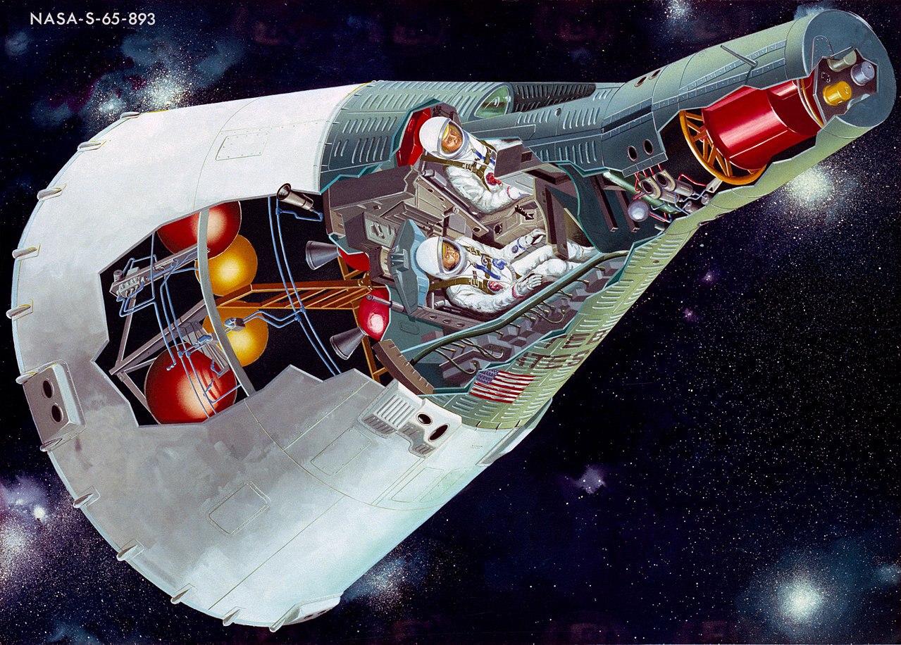 An illustration depicting the Gemini spacecraft Project Gemini Today the Space - photo 3