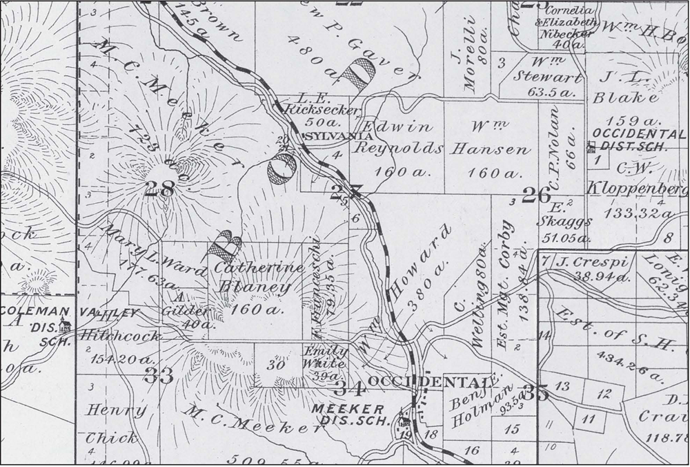 OCCIDENTAL 1898 This map is from an 1898 Reynolds and Proctor atlas showing - photo 2