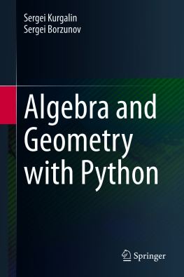 Sergei Kurgalin Algebra and Geometry with Python