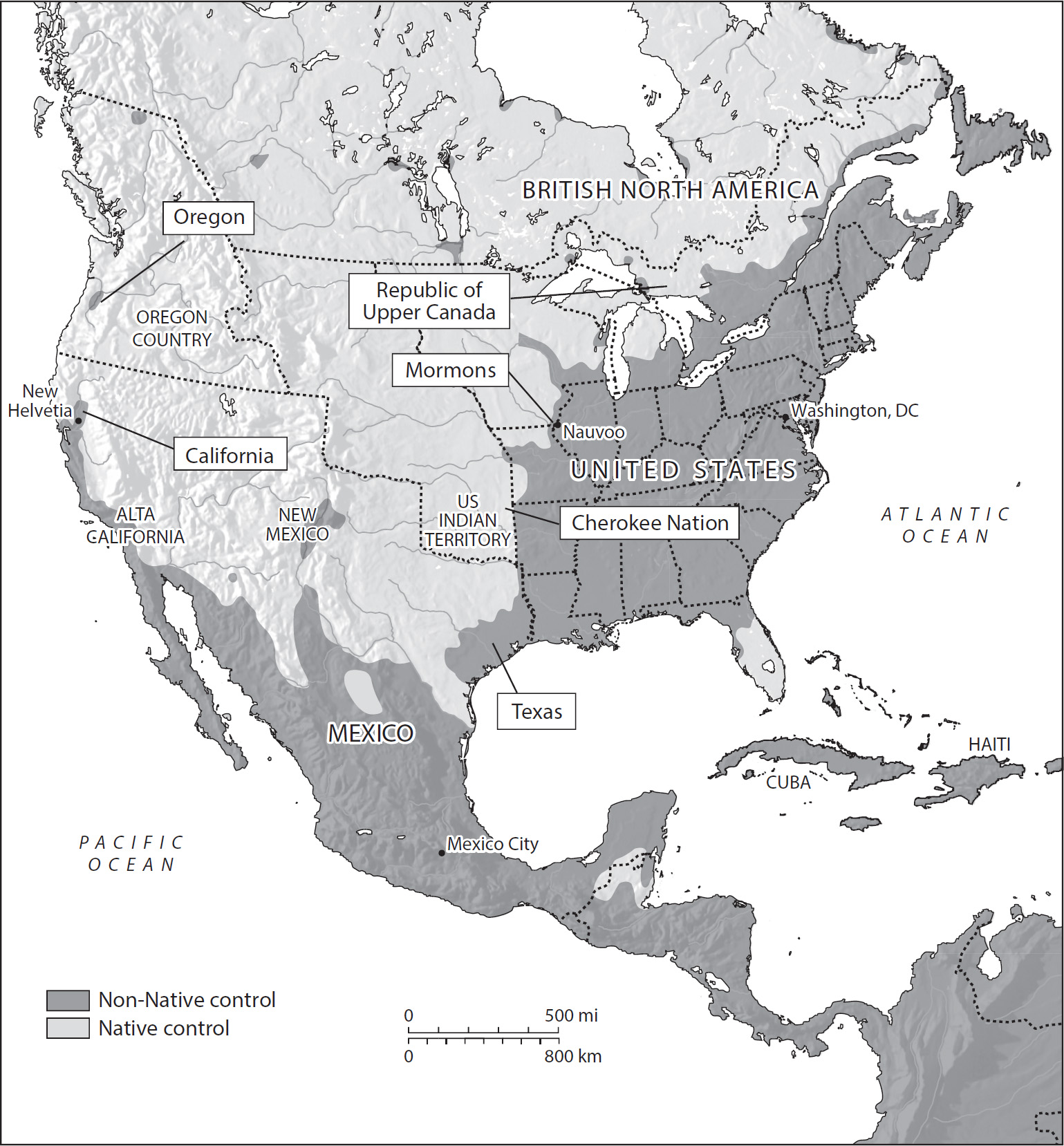 Breakaway Americas 18351848 Map by Bill Nelson Territorial gains by the - photo 2