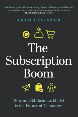 Adam Levinter - The Subscription Boom