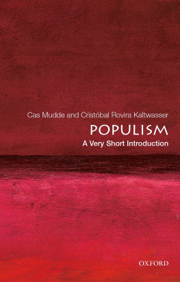 Cas Mudde - Populism: A Very Short Introduction