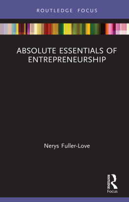 Nerys Fuller-Love The Absolute Essentials of Entrepreneurship