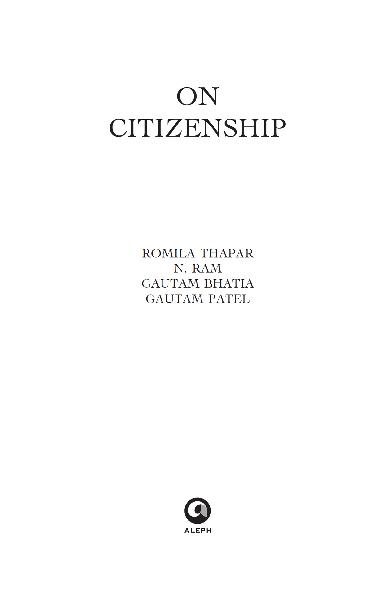 ON CITIZENSHIP - image 3