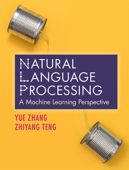 Yue Zhang Natural Language Processing