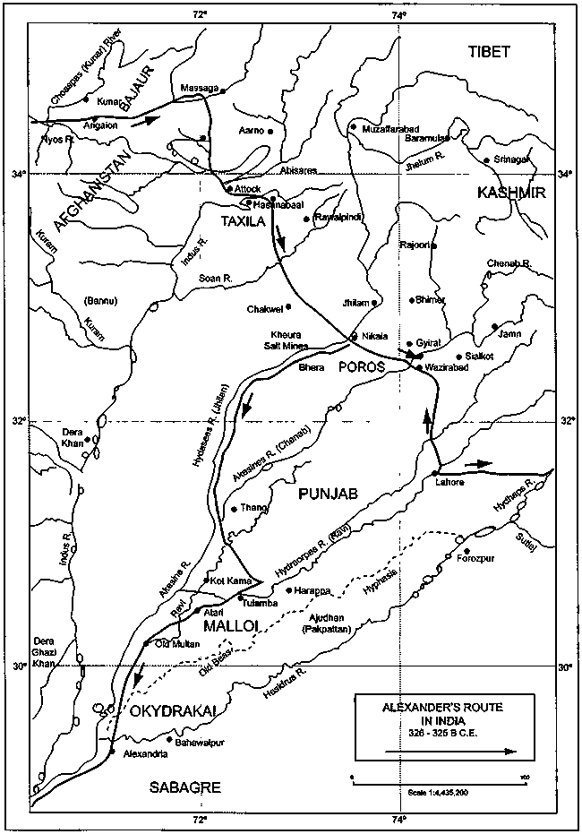 Map 1 Alexanders route in India Map 2 Border of Maurya Empire Map 3 India - photo 1