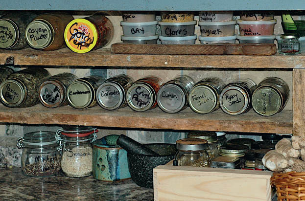 My personal homegrown spice collection is stored in sealed jars and containers - photo 10