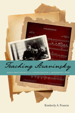 Kimberly A. Francis - Teaching Stravinsky