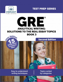 Vibrant Publishers - GRE Analytical Writing