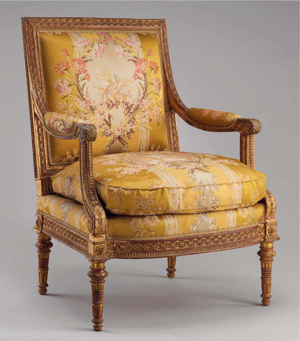 An ornate French armchair from the reign of Louis XVI With upholstered seat - photo 9