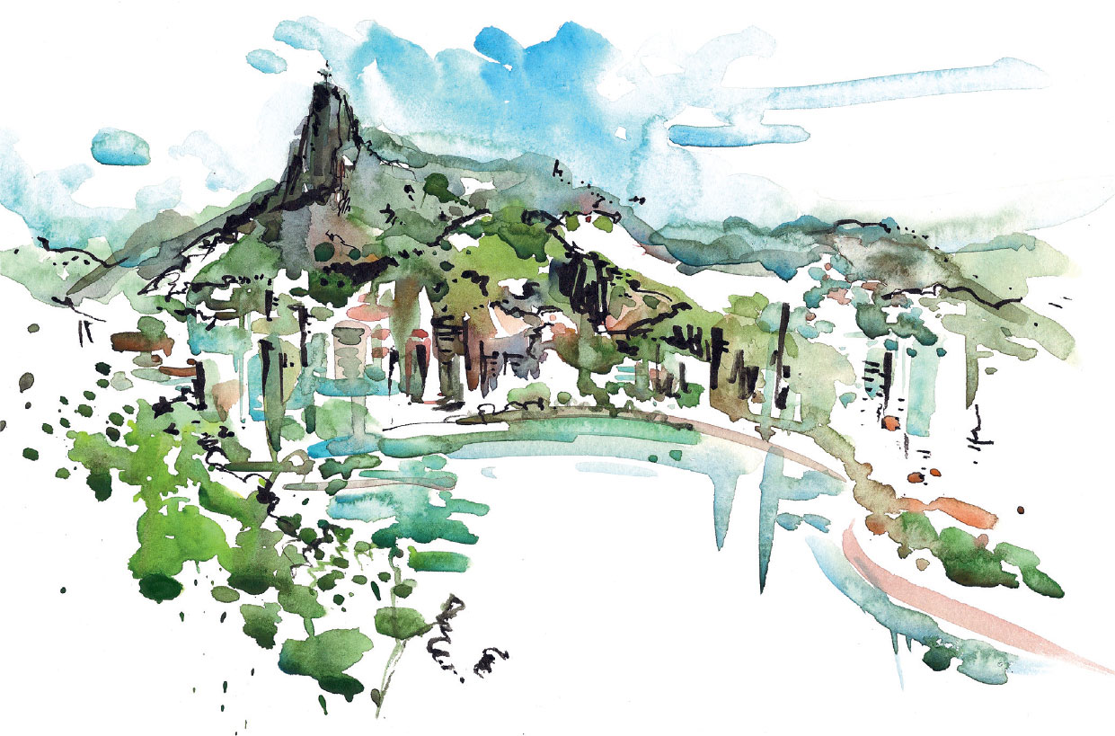 Suhita Shirodkar A View of Rio 9 12 229 305 cm ink and watercolor KEY I - photo 7