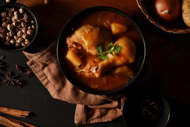 Potato and chicken in tangy tomato and onion curry Serves 4 Preparation - photo 5