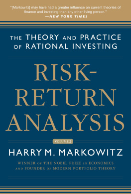 Harry M. Markowitz Risk-Return Analysis, Volume 2