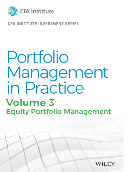 CFA Institute - Volume 3 Equity Portfolio Management