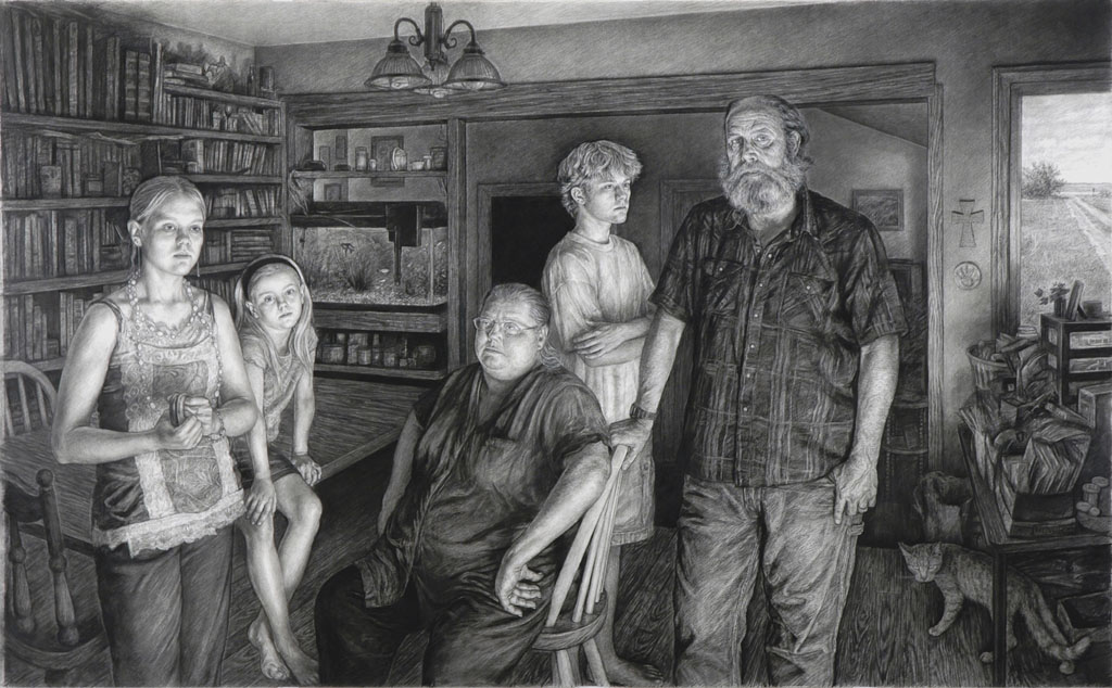 DAINA AND DOYLE AT HOME WITH ANITAS CHILDREN Edgar Jerins charcoal on paper 60 - photo 5