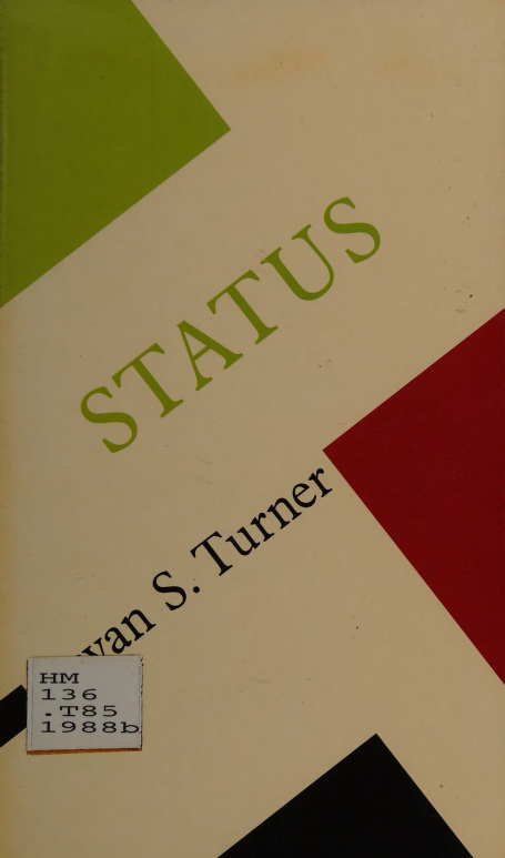 Status Turner Bryan S This book was produced in EPUB format by the Internet - photo 1