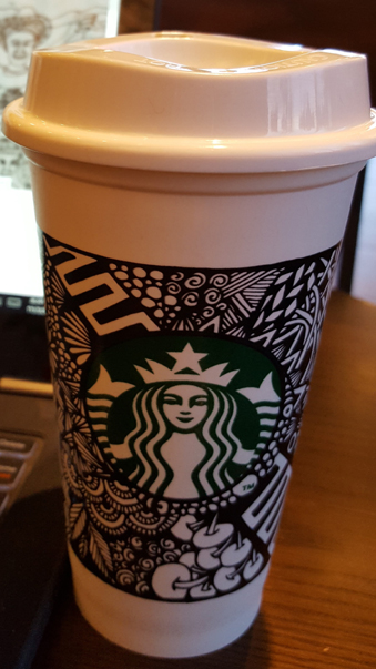 My reusable plastic cup with a Zentangle design INTRODUCTION THE MYSTERY - photo 2