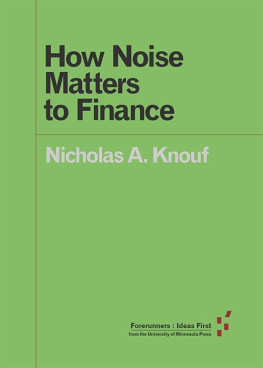 Knouf - How Noise Matters to Finance