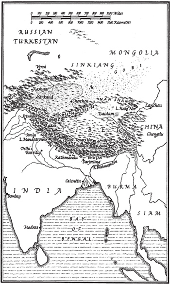 Tibet and surrounding areas Greater Tibet showing Sir Charles Bells boundary - photo 3